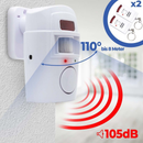 Alarme sem Fio Sistema de segurança domestico com Sensor de Presença e Controle Remoto e Sirene