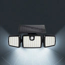 Refletor Led Solar 3 Cabeças Giratoria Sensor de movimento