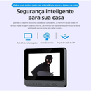 Câmera de campainha de vídeo sem fio com tela de aldrava de porta bidirecional infravermelha versão noturna em casa