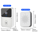 Campainha Wi-Fi Recarregável com Monitoramento HD 24h e Acessórios Completos (Cabo de Dados Incluso) para Sua Segurança